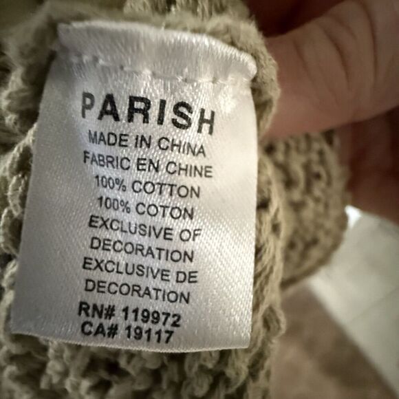 VTG Parish Nation E05-2006 NY Fisherman Cardigan Mens Large Cream Cable Knit - Picture 2 of 12